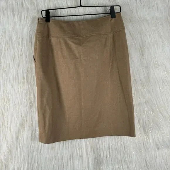 NEW Escada Womens Pencil Skirt Pockets Wool Blend Beige $690 EU 36 US 6